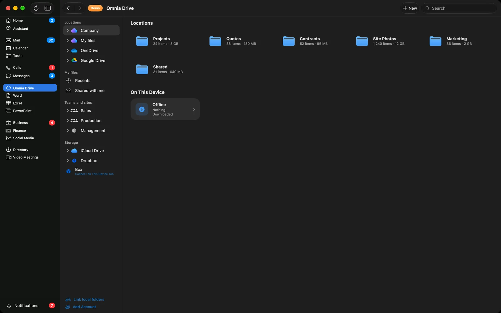 Company tasks and files